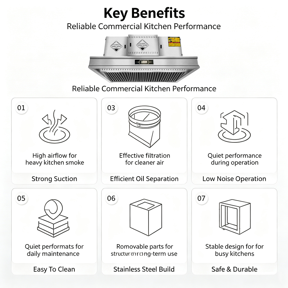 Stainless Steel Commercial Exh - Commercial Kitchen Hoods review and price